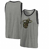 Miami Heat Fanatics Branded Camo Collection Prestige Tri-Blend Tank Top - Heathered Gray,baseball caps,new era cap wholesale,wholesale hats